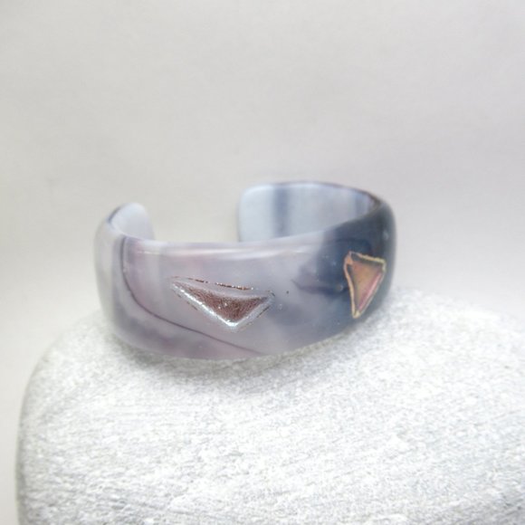 Fused Glass Cuff Bracelet - Picture 5 of 15